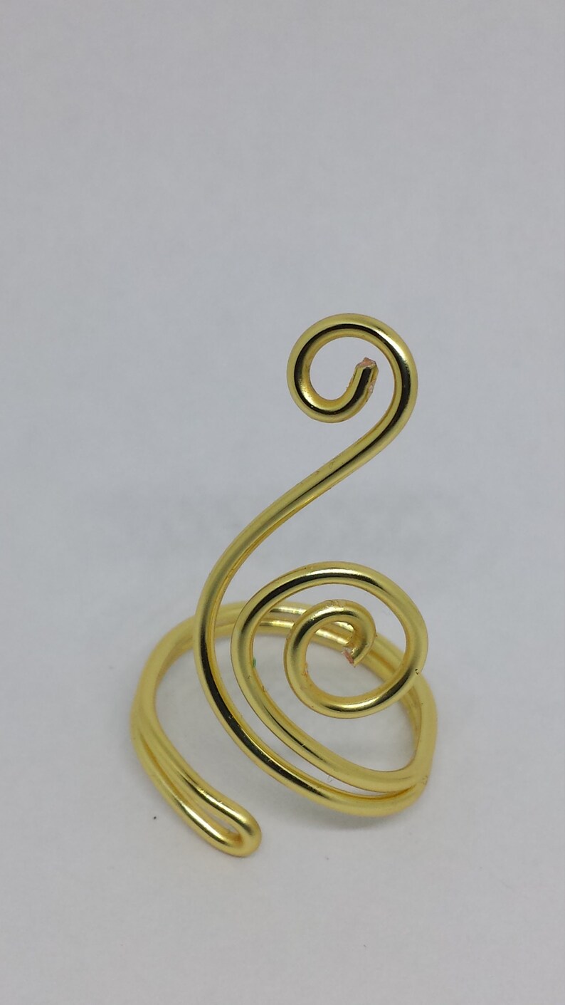 Swirl Adjustable Handmade Gold ring