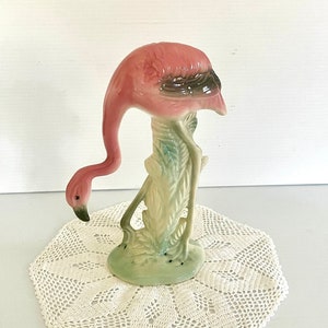 Vintage Mid-Century Flamingo Ceramic Figurine/Statue - 7.25in. Tall