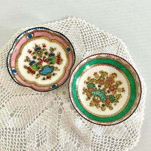 One Vintage Handmade Austria Enamel Trinket Dish - (Quantity 1) Diameter Measures About 3.5in.