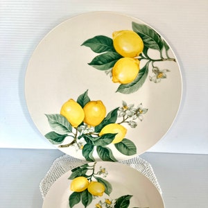 Vintage  Royal Norfolk Lemon Plates - Salad 7.5in Diameter ( Set x 6) and (Set x 2) Dinner Plates 10.5in diameter -Sold in sets Individually