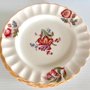 Vintage (Set x 4) Spode Copeland "IRIS" England Fine China Small Plates  6.25in Diameter