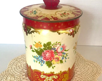 Vintage Floral Tin George W. Horner & Co. - Made In England