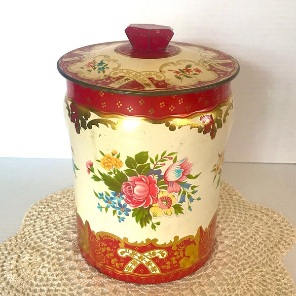 Vintage Floral Tin George W. Horner & Co. - Made In England