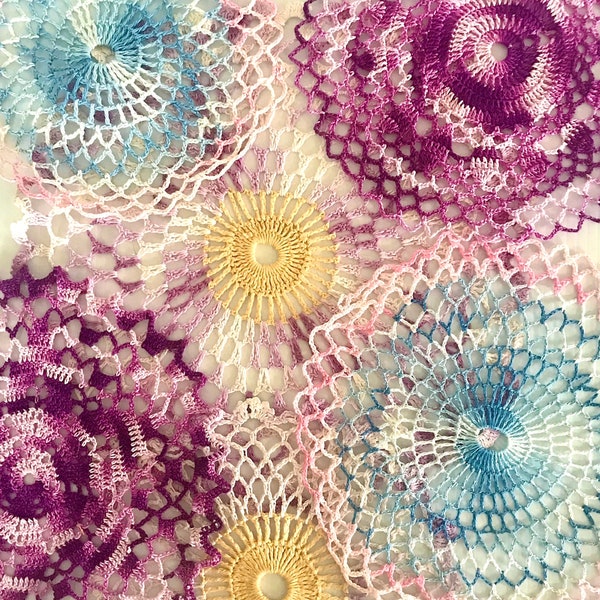 Colored Doilies Etsy