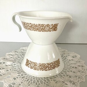 Vintage CORELLE Woodland Brown Creamer and Sugar Set