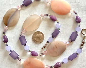 Mixed Lot of Semi- Precious Stone Beads - 1 Strand