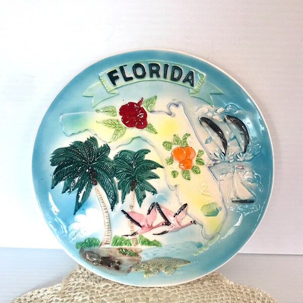 Florida Souvenir Plate Etsy