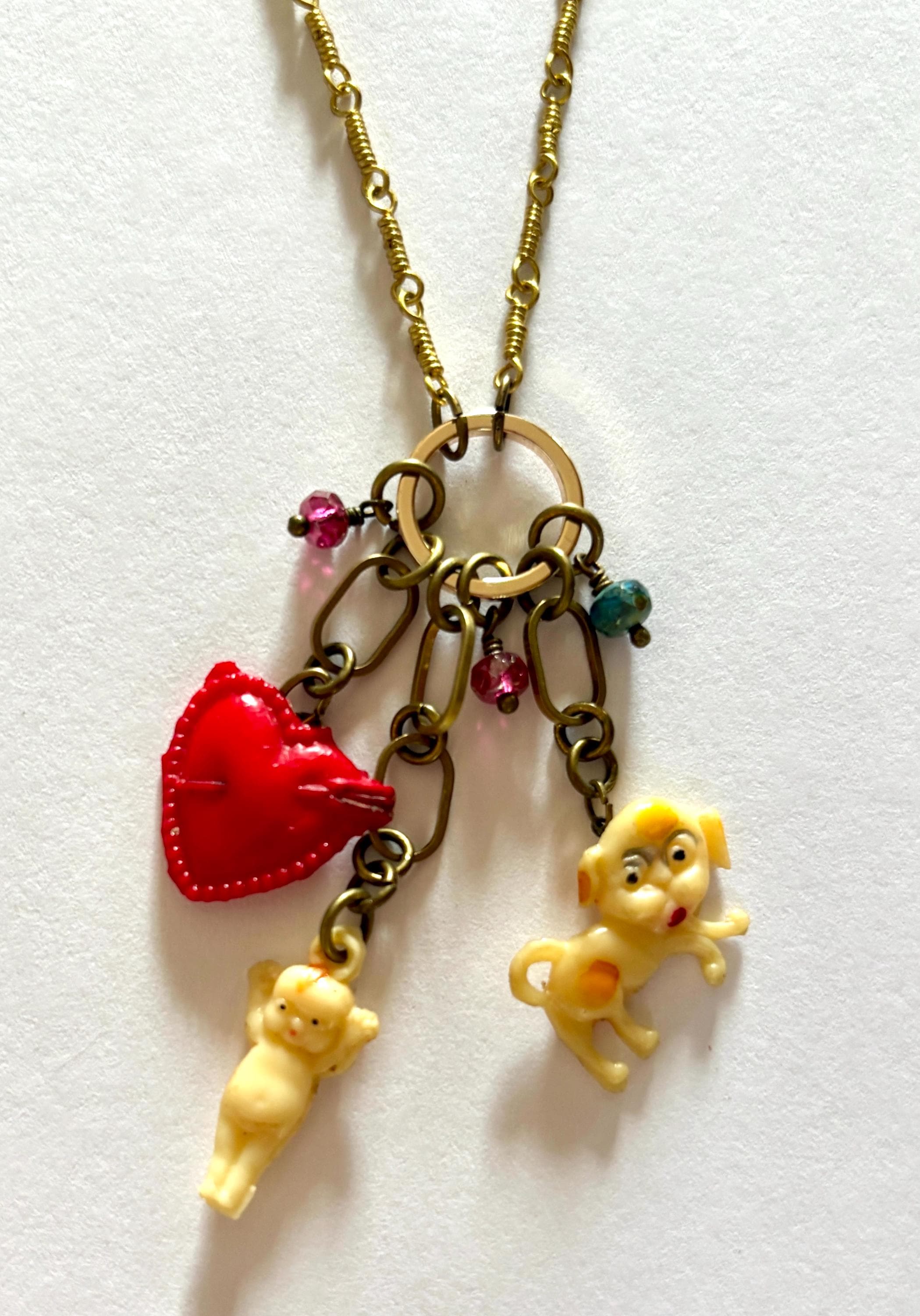 ヴィンテージ　1930年代　アメリカ　チャーム　ブローチ　キューピー Cracker Jack Charm Kewpie - Etsy