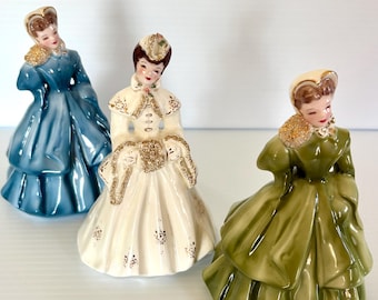 Vintage Florence Pottery Figurine: Hand-Painted Porcelain, Pasadena California, 6in Tall