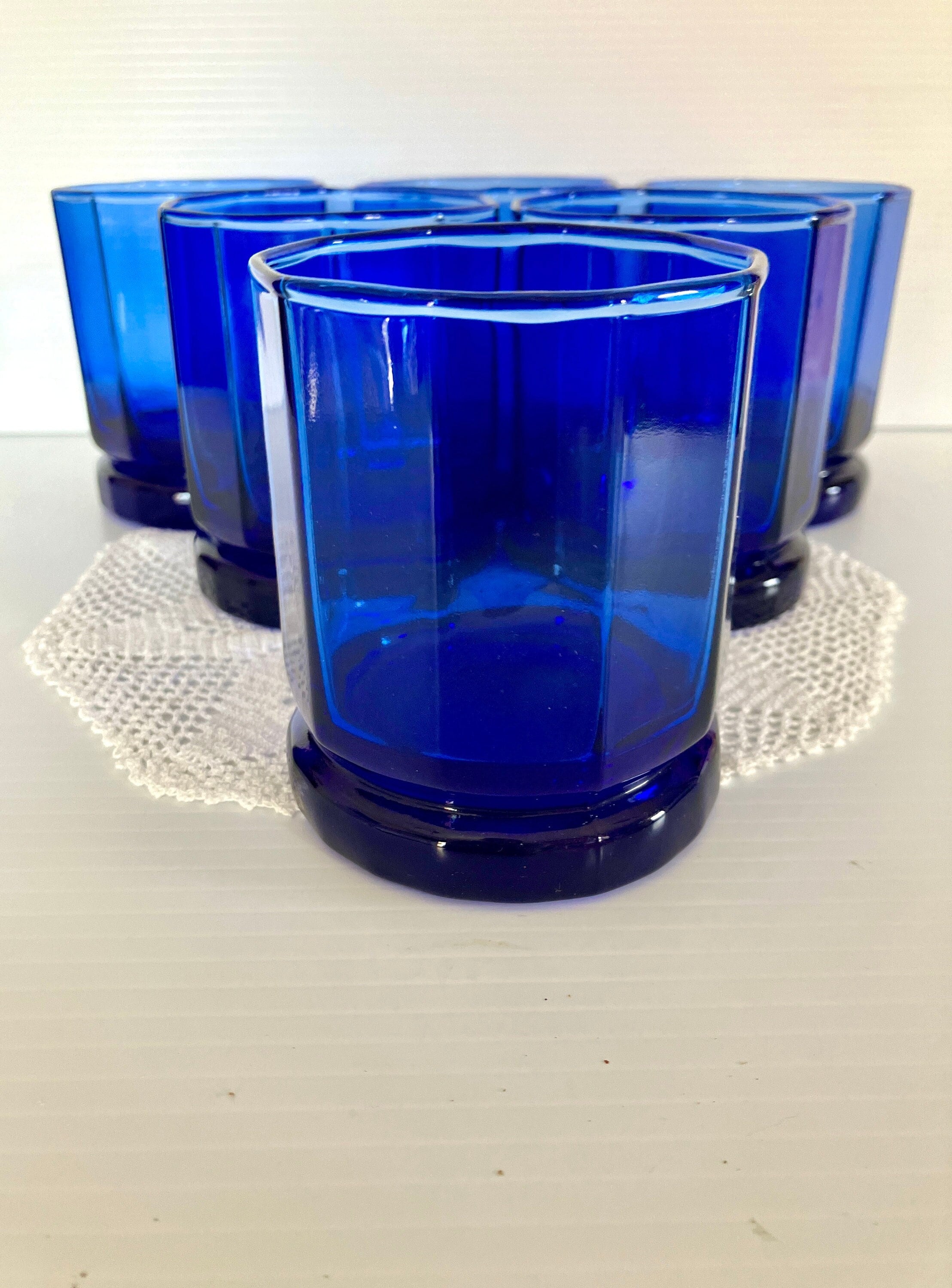 Vintage Anchor Hocking Cobalt Blue Essex Tumblers (set of 6) - Etsy