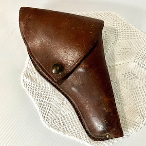 Vintage World War 2 Leather Gun/Pistol Holder  - Holster- 9.35in x 5.25in