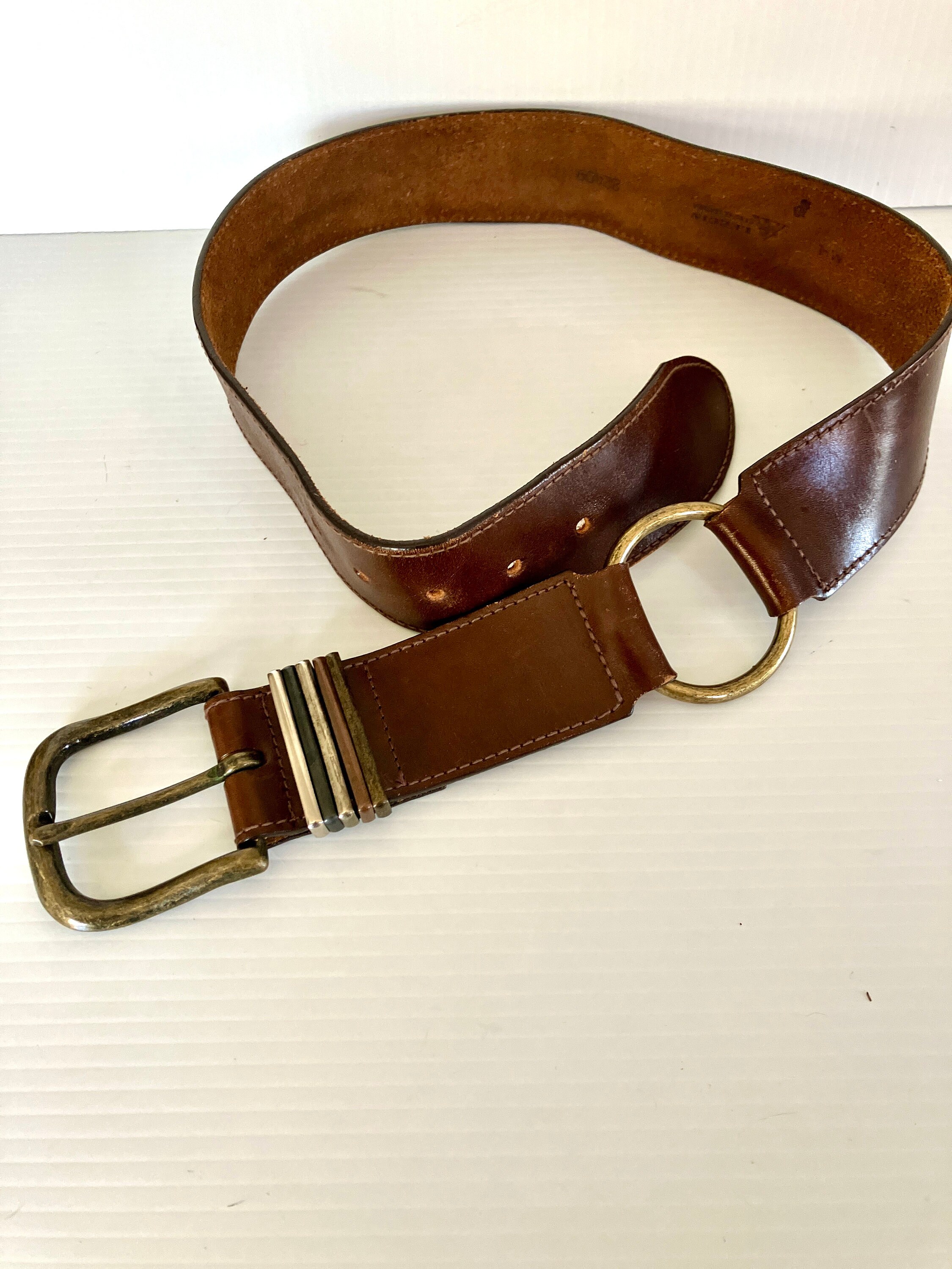 Leegin‎ women\'s vintage brown leather belt size 36 Vintage  main image 2