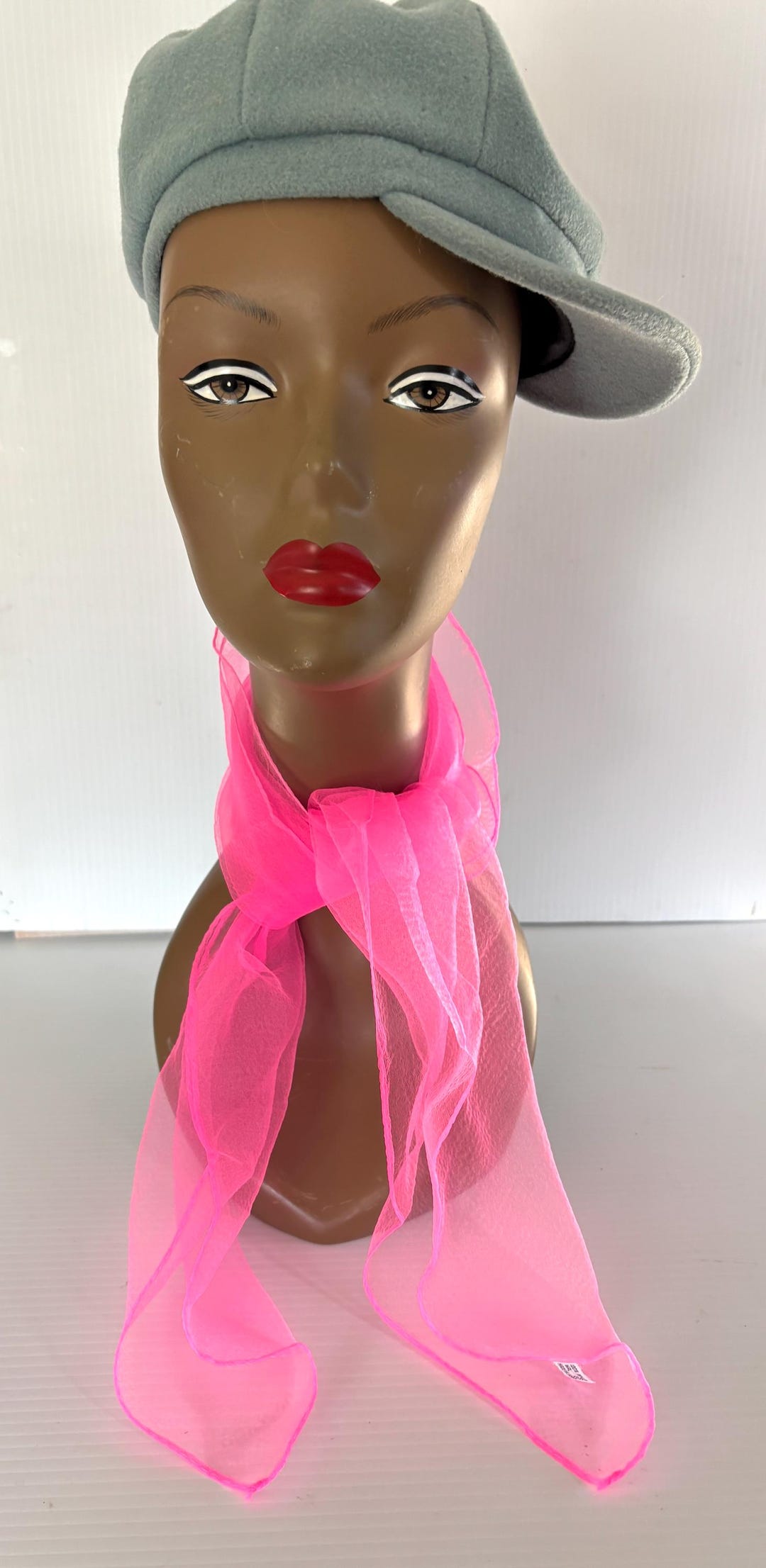 Nilon Scarf Vintage Neon Hot Pink Sheer Nylon Scarf Japan 26in X 26in - Etsy