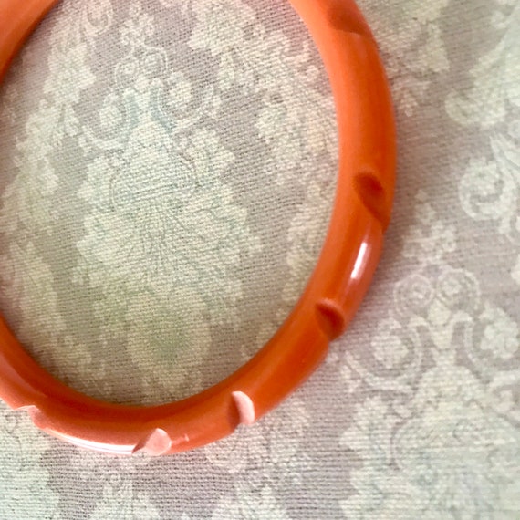 Set of 3 Bakelite Bracelets- Red and Orange - image 4