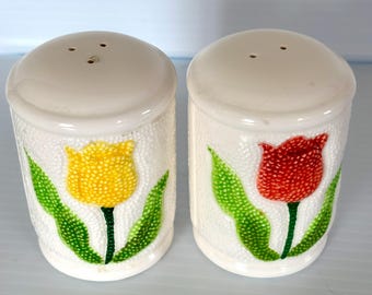 Complete Vintage Fire King Tulip Nesting Mixing Bowl Set 1940s Mid