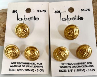 Stream Line Gold Buttons Vintage (set X 4)