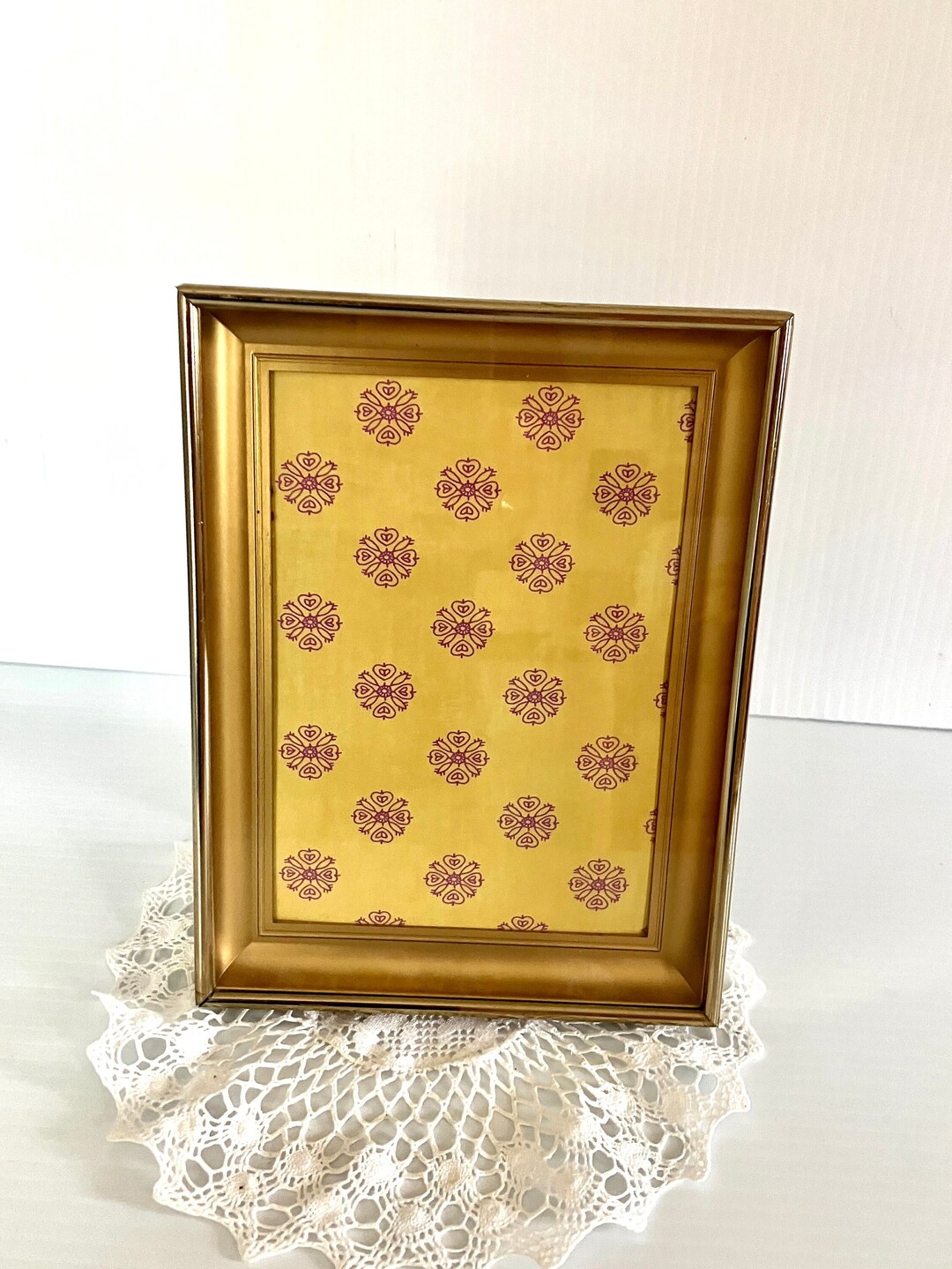 Vintage Brass Decorative Gold Metal Frame With Easel Back Etsy