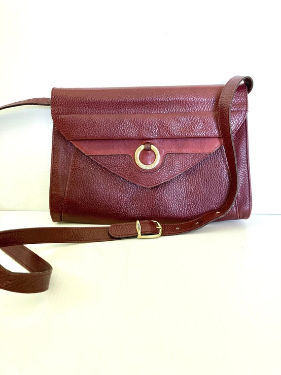 Vintage "Etienne AIGNER" Genuine Leather Burgundy 