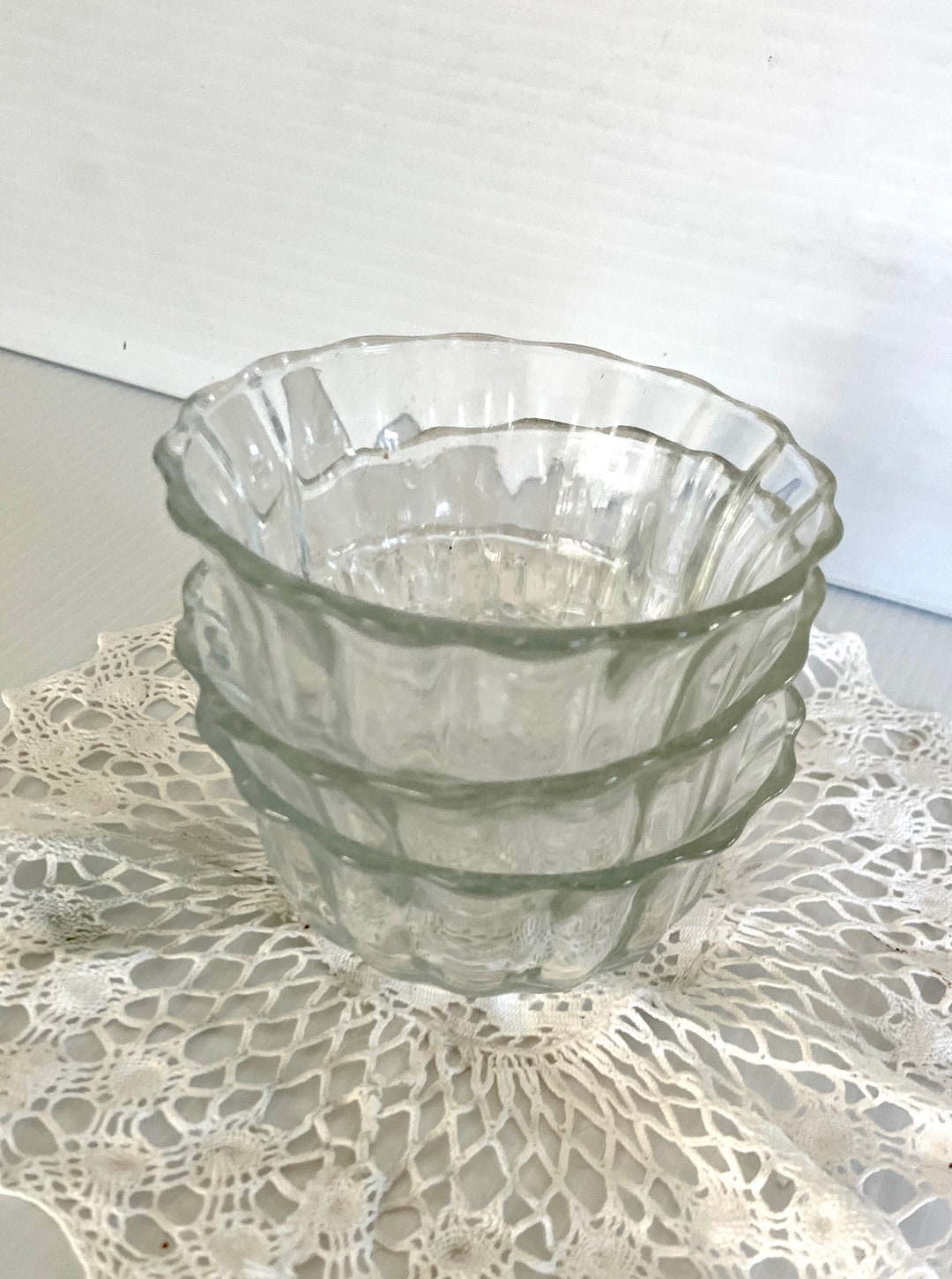 Libbey Ribbed Glassware Set of 3 LIBBEY Ribbed Glass Bowls - Pudding/sherbet - About 2in. Tall ...