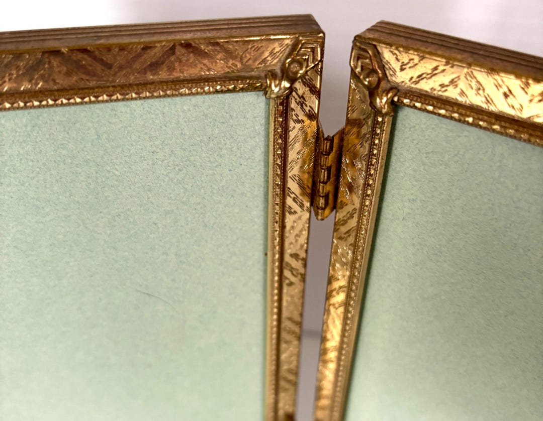 Vintage Ornate Gold Tone Double/bifold 5in X 7in - Hinged Frame ...