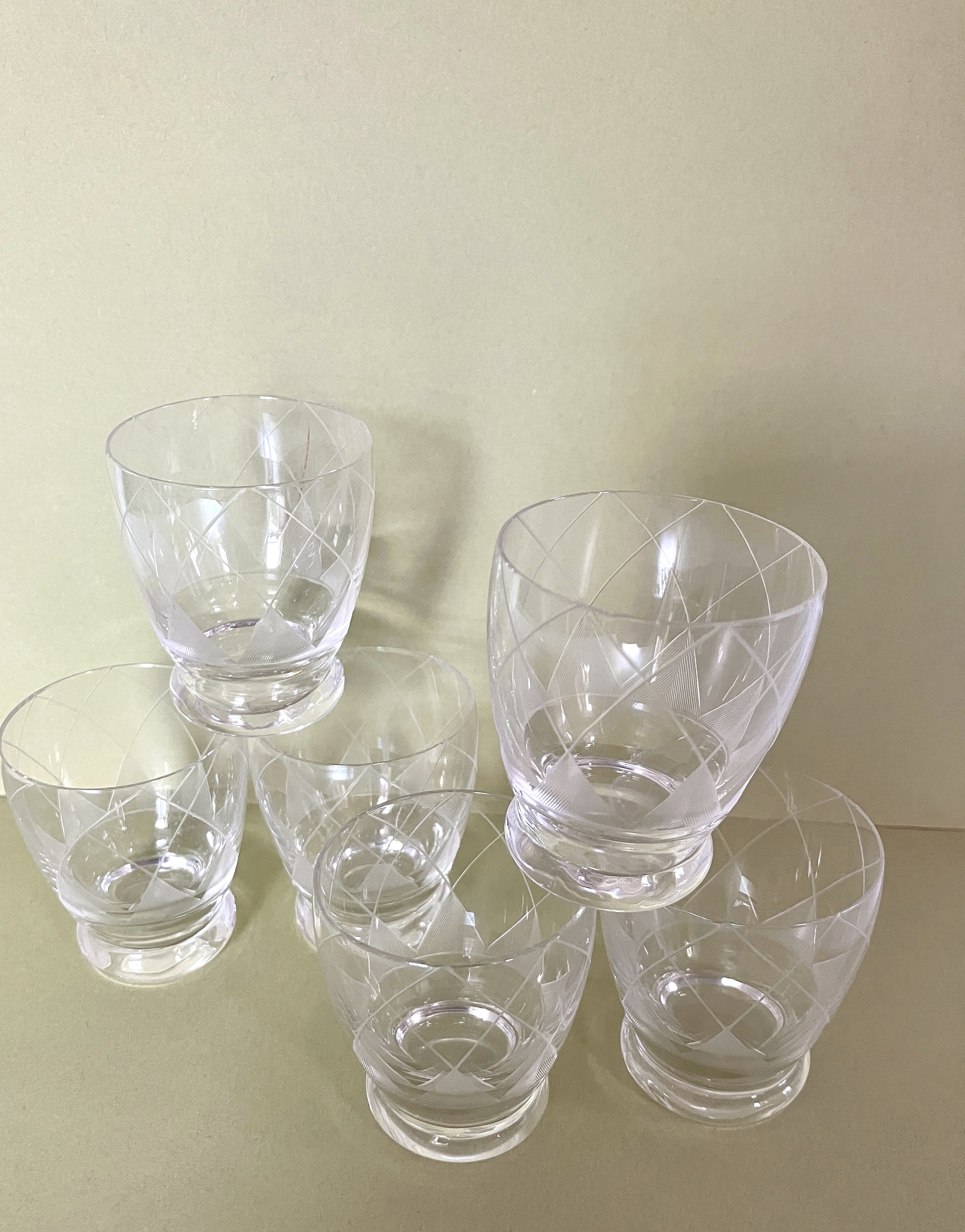 6 Verres Longs Art Déco Décorés Or - Grand Format, Style Harlequin, Fabriqué UK