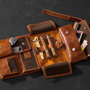 cigars travel case | cigars carry case | Cigar bag pouch + your Personalized patch