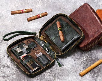 leather cigars case personalized best friend birthday gifts best mens birthday gifts 2023