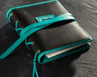 Leather Notebook Organizer A5 Personalized Journal Cover Refillable Planner Cover Gift