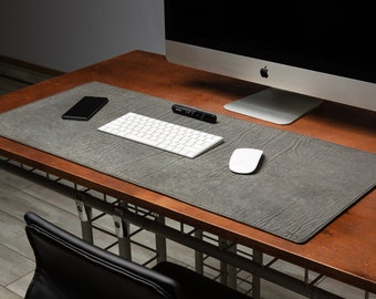 4mm thcick genuine leather desk blotters 4mm gray extra large leather desk mat desk pad thick soft smooth