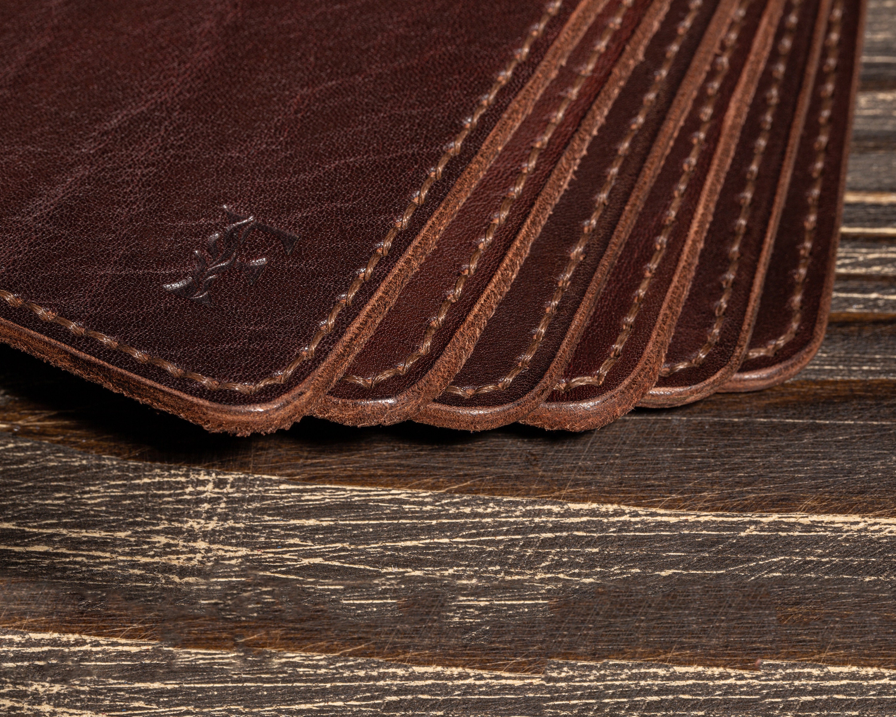 Brown leather desk mat for home decor dine mats for table Etsy