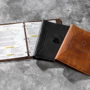 okładki na menu restauracyjne 8,5 x 11 | okładka na menu do segregatora 3-ringowego | spersonalizowana według logo | szybka realizacja | ta oferta dotyczy zamówień hurtowych