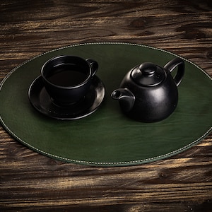 Leder Tischset für Runde Esstisch Couchtisch Esstisch Küchen Accessoires Leder Tischset Oval Runde Leder Tischsets