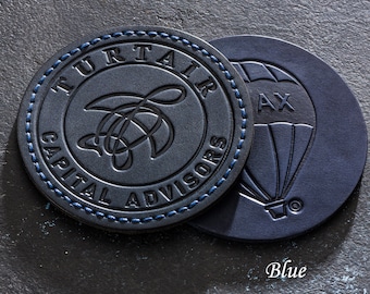 Business Promotional Gifts for Partners | Set of 4 Branded Leather Coasters | Personalized Corporate Christmas Gifts | by Mureli Workshop