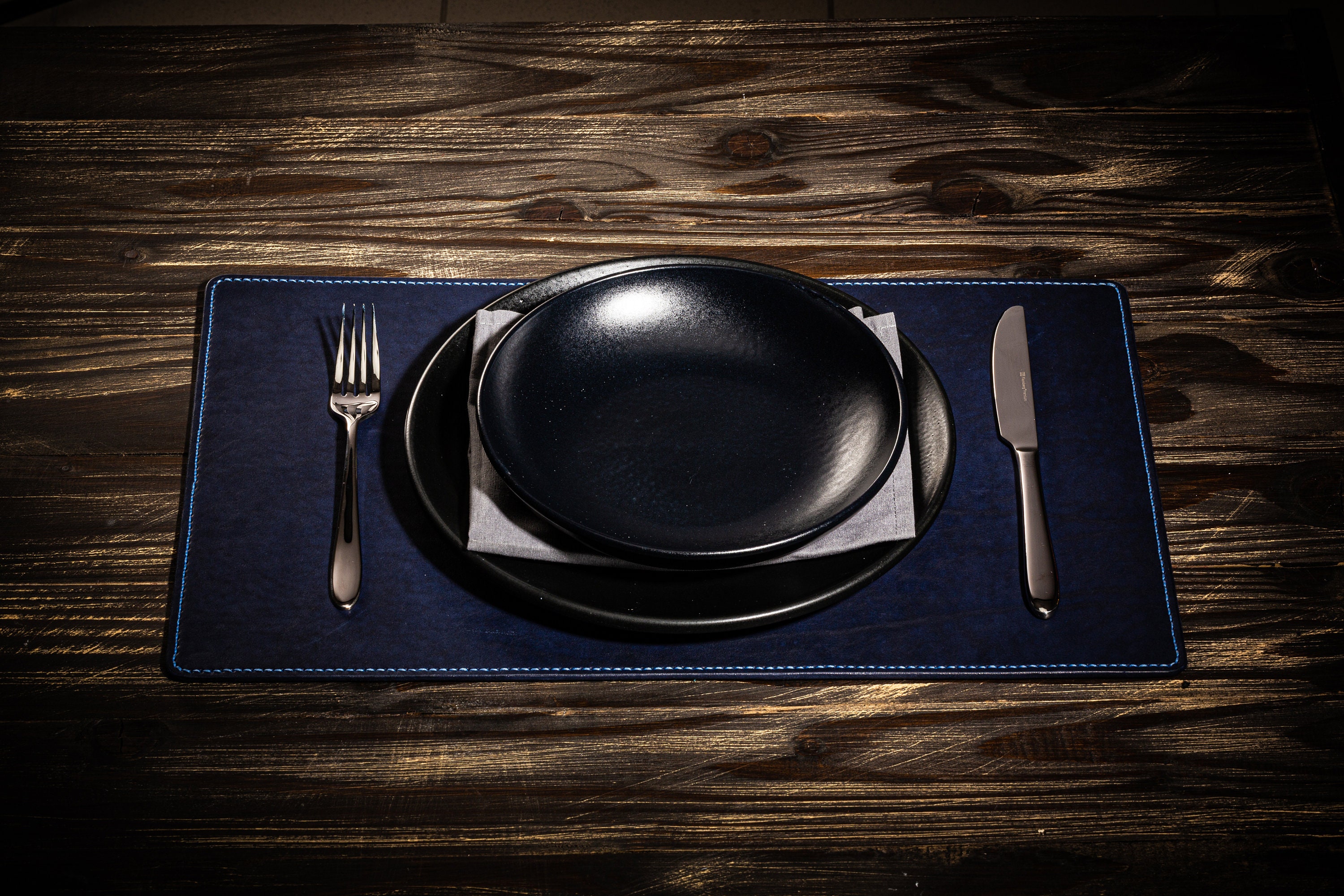 Leather placemats plate charger for home decor gift for wife Etsy