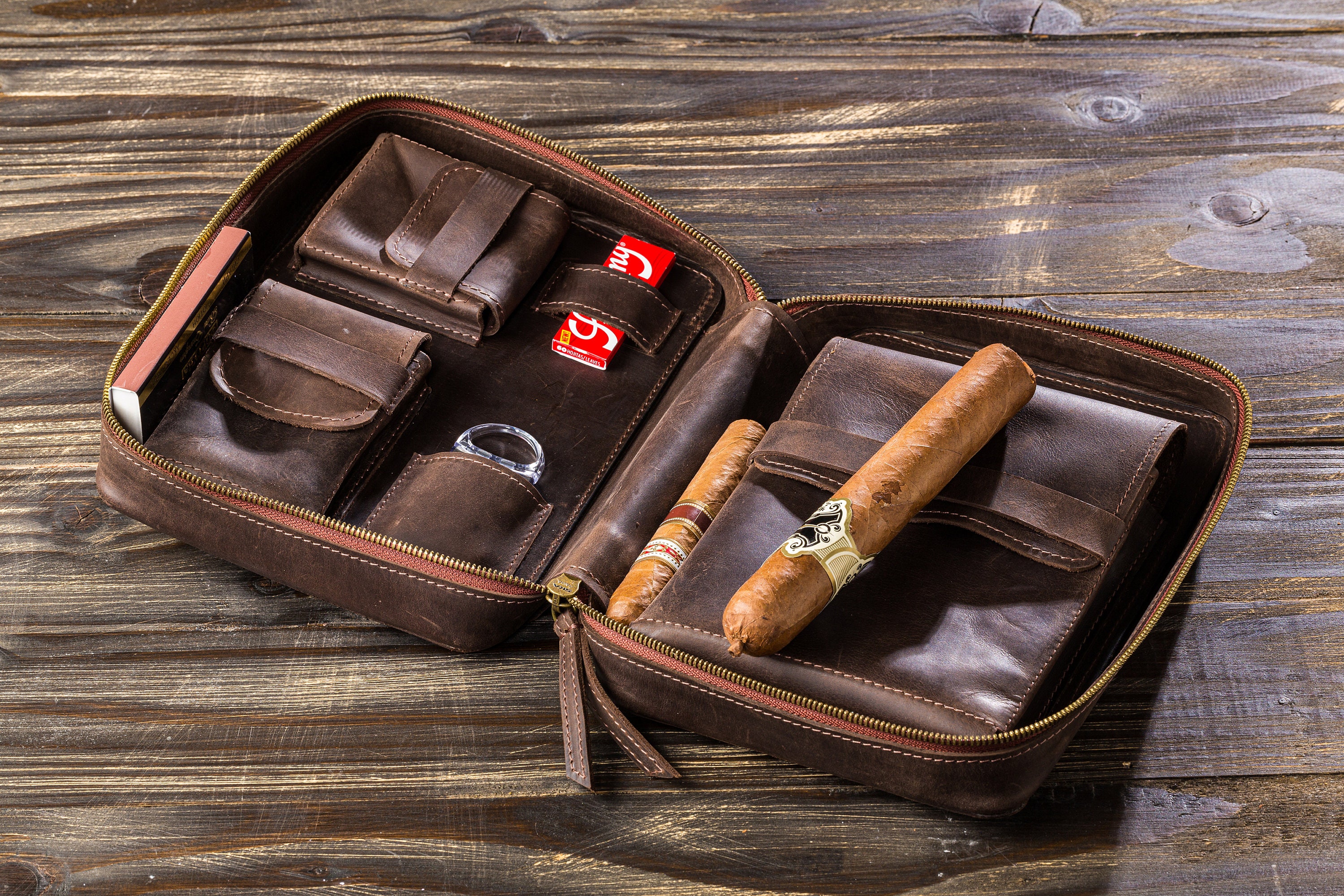 Personalized leather cigar case Gift For Men cigars Etsy