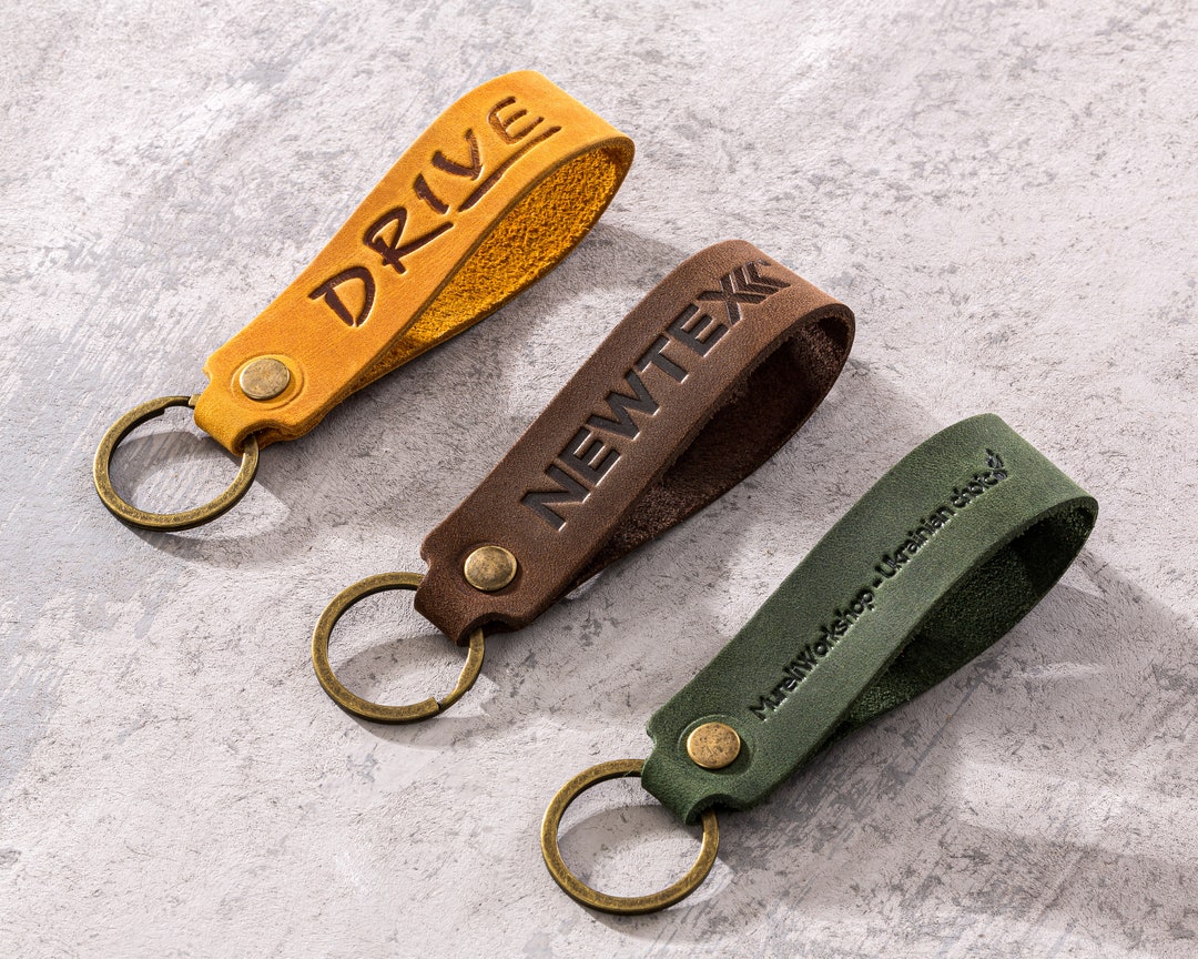 Leather Keychain Logo Bulk Wholesale, Personalized Key Chain, Keychain