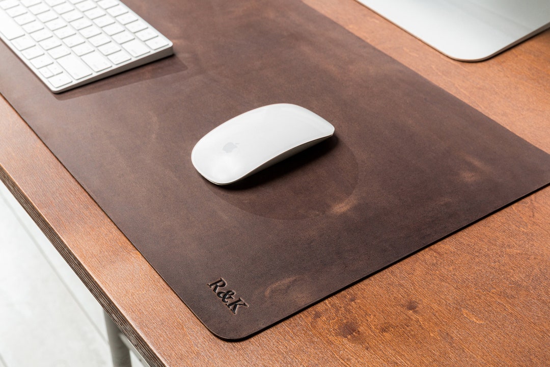 Personalized Leather Desk Mat Laptop Mat for Husband Mouse Pad Leather
