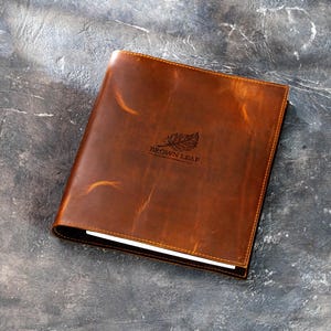 Luxury Leather Binder with Metal Rings | Custom Logo | Letter Size Document Folder | Executive Gift for Company or Hotel image 4