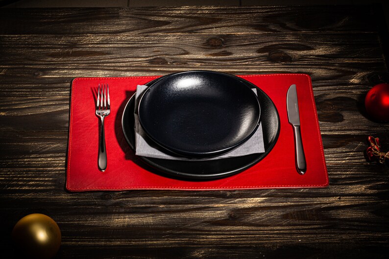 leather placemats for home decor gift for wife gift for women wedding gift for couple leather dine table mat