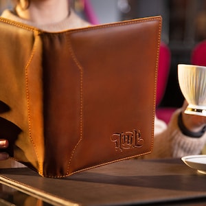 restaurantfolio met ringen, ringbandmenu voor restaurant cafébar, menuomslag ringband, menuhouder ringband "Mureli"-ontwikkeling