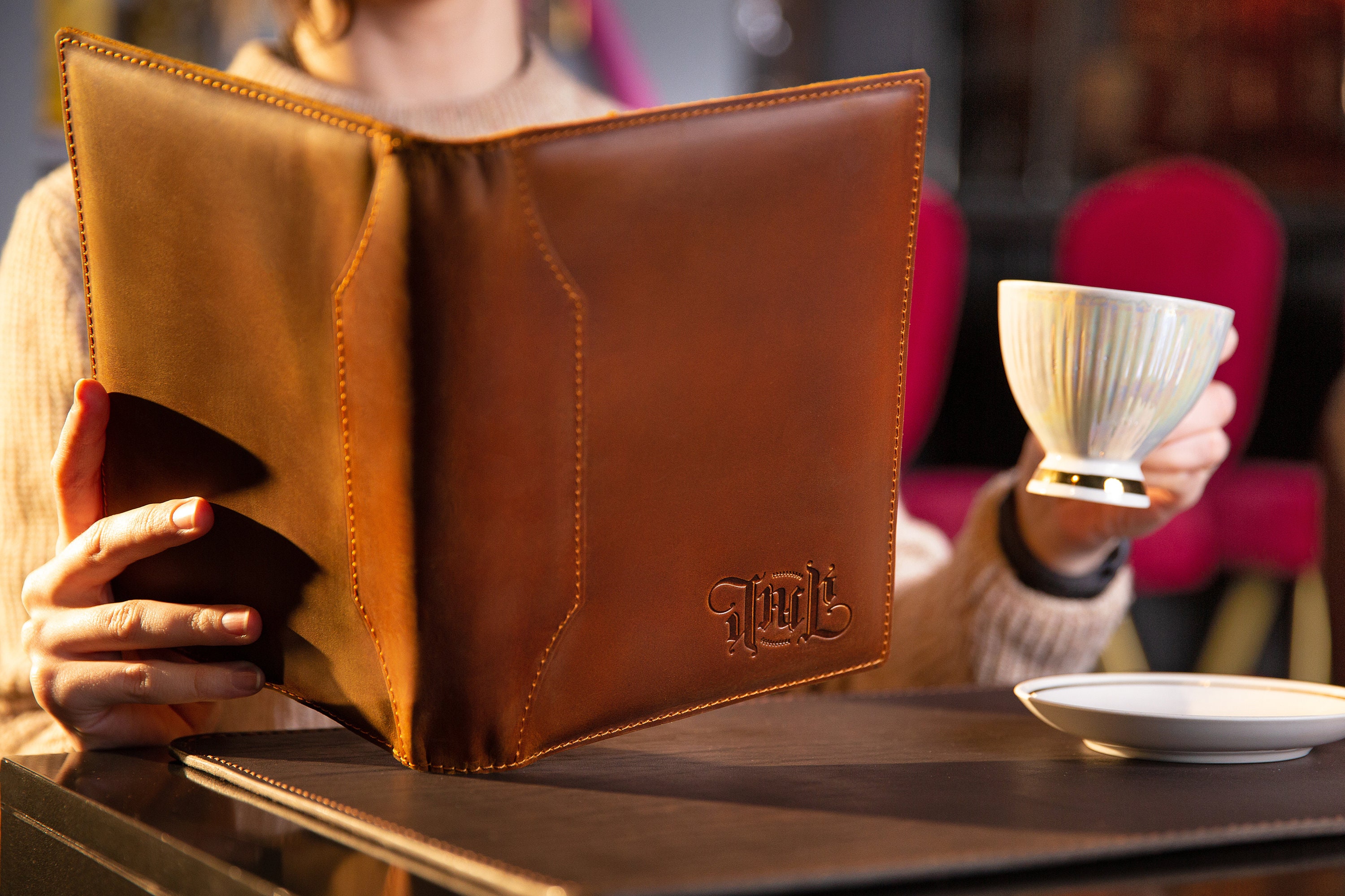 Folio de restaurante con menú de carpeta de Etsy España