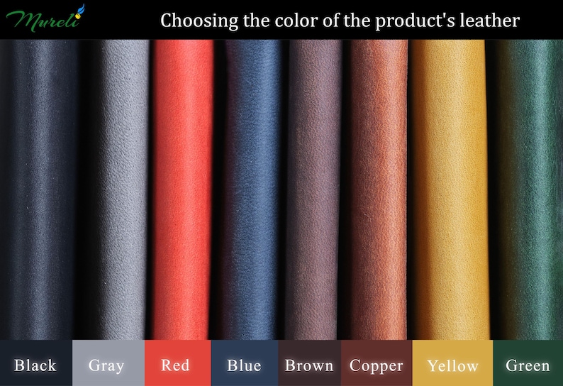 Copper Leather Desk Mat – Thick Non-Slip Writing Pad, Custom Size Office Desk Protector, Anniversary Gift for Him & Her image 3