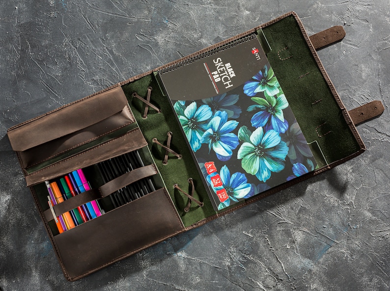 Large Sketchbook Set of A4 Sketch Pad Pencils Personalized Etsy