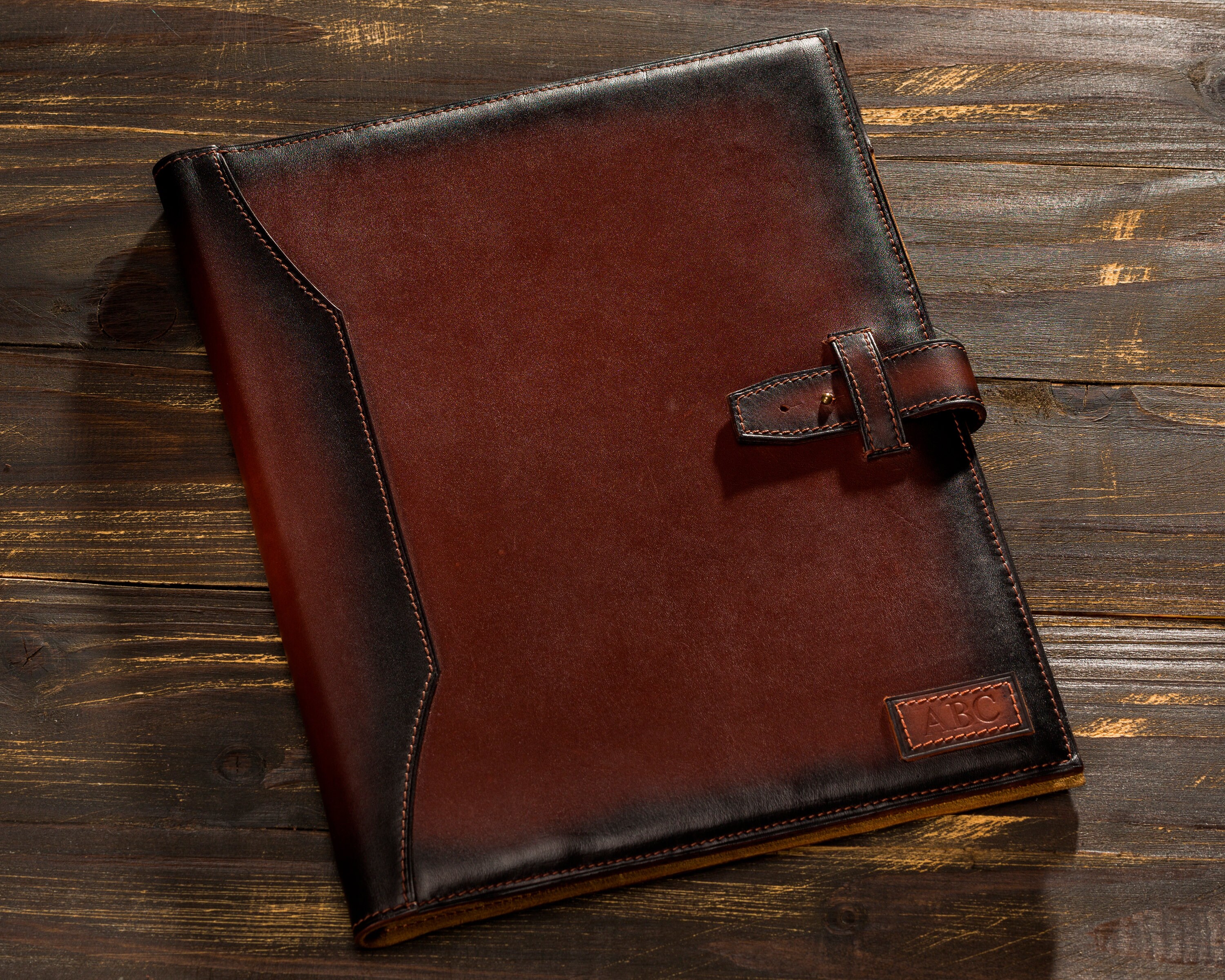 Personalized leather portfolio A4 for men premium padfolio Etsy