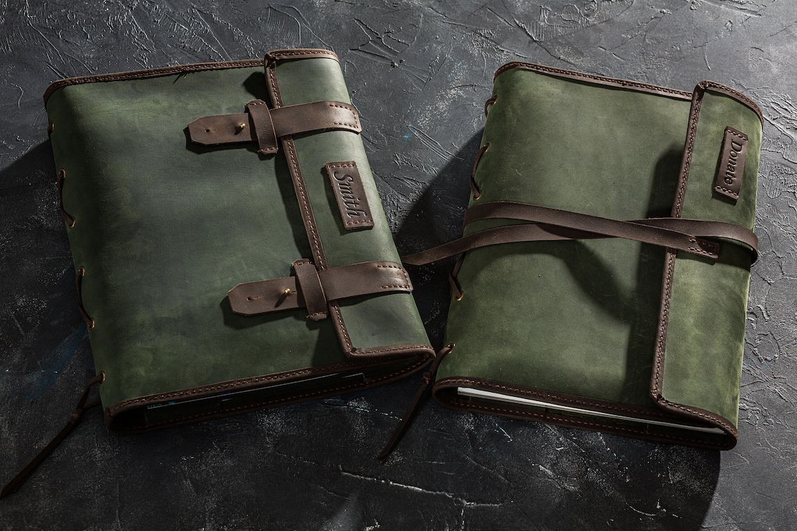 Artist gift A4 leather sketchbook cover refillable Horizontal Etsy