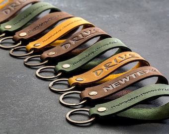 corporate gift for client leather keychain set personalised key chain with logo