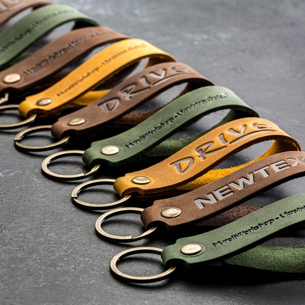 corporate gift for client leather keychain set personalised key chain with logo