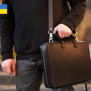 Maletín de piel personalizado para hombre, bolso de piel para portátil, bolso para tablet, bolso para portátil, bolso de oficina, bolso fino de piel.