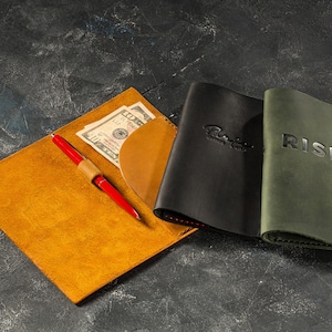 Porta cheques de cuero, porta billetes de restaurante, porta cheques de cuero, porta billetes personalizado para invitados, porta billetes personalizado