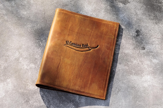 Luxury Leather Binder with Metal Rings | Custom Logo | Letter Size Document Folder | Executive Gift for Company or Hotel